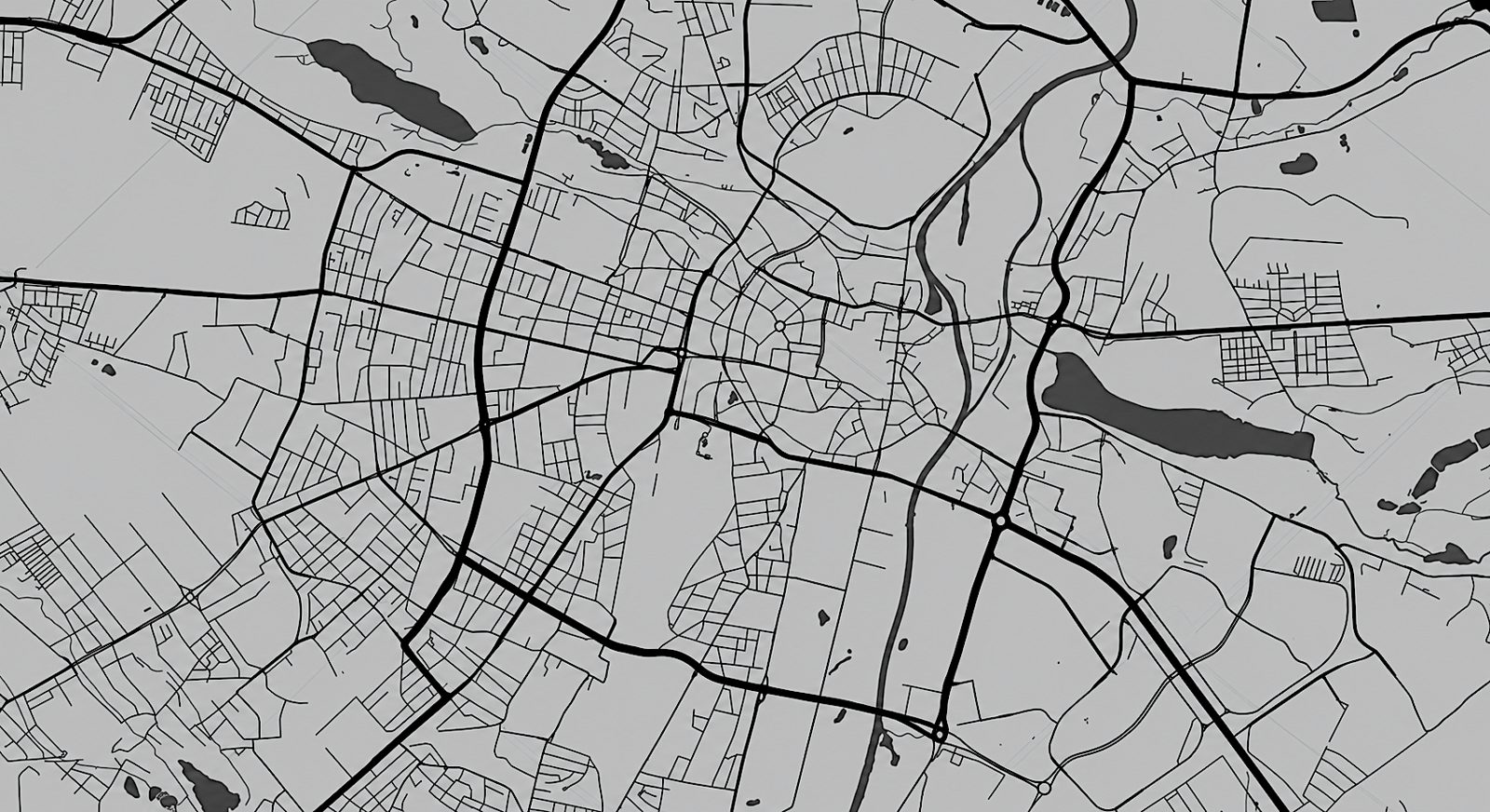 Schematyczna mapa Poznania